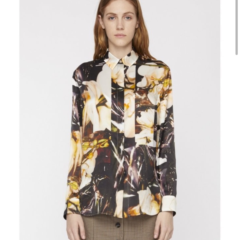 Paul Smith Artistic Floral Button Down Shirt - Black, Yellow, White